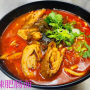 Spicy Noodle Soup with Pork Intestine <br> 香辣肥肠面